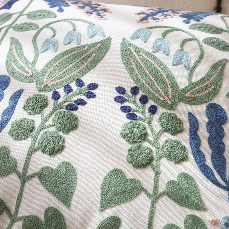 Blombroderi Cushion Cover